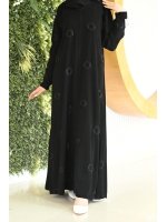 Alternative view of عباية تطريز كامل خرز مع طرحه