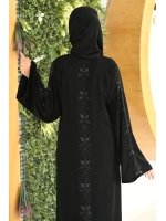 Alternative view of عباية نصف القمر الاصلي مصري  تطريز امام وخلف مع طرحة