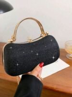 Alternative view of حقيبة سهرة يدويه مزينه بالترتر والخرز  مع حزام