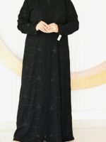 Alternative view of عباية تطريز كامل معا الطرحه