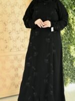 عباية تطريز امام وخاف كامل مع طرحة