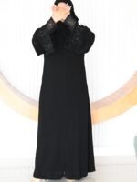 Alternative view of عبايةدبل كم تطريز اطراف الاكمام نصف القمر