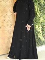 عباية تطريز حرير كلوش مع طرحة